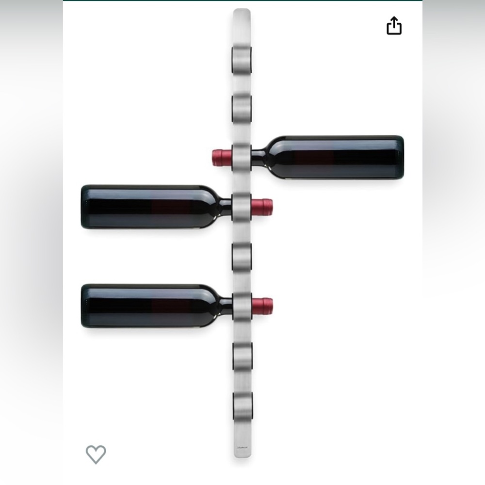 Blomus Brushed Stainless Steel Wall-Mounted Wine Rack